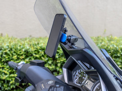 mount attached to motorbike while riding for easy navigation