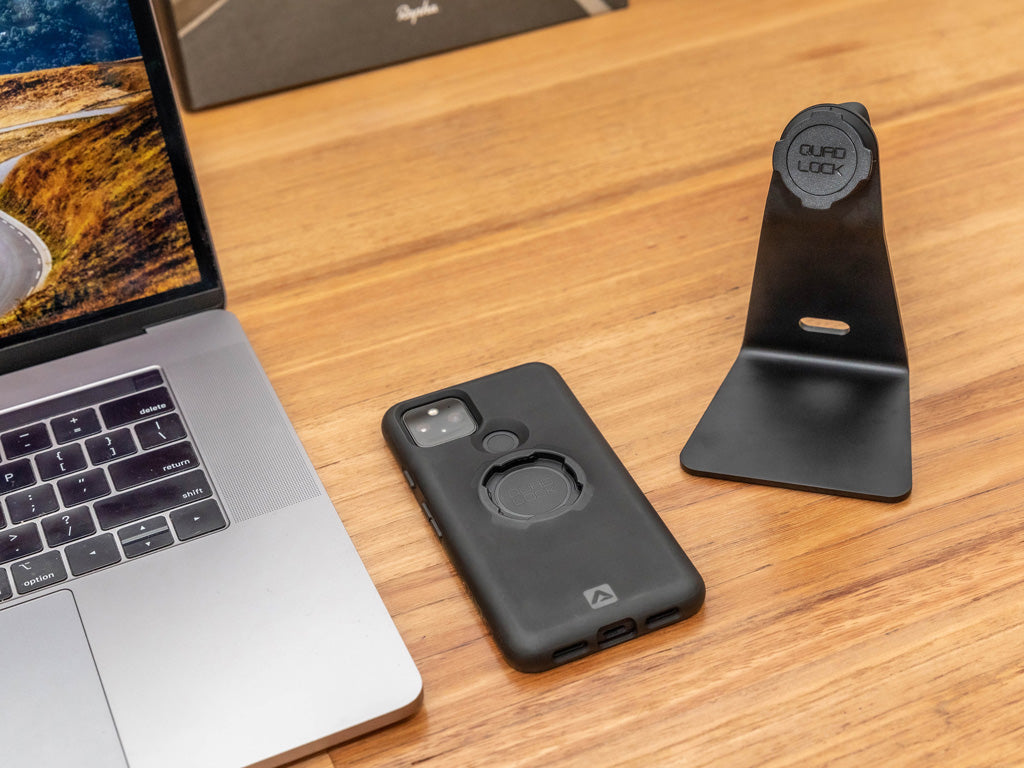 Quad Lock Pixel phone case and Desk Mount