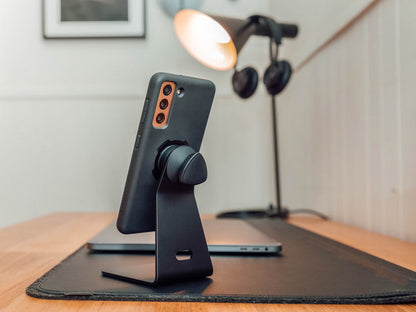 quad lock desk mount with samsung galaxy s21
