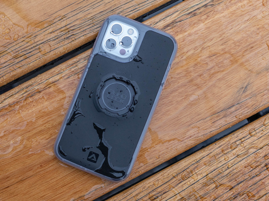 quad lock case and poncho protecting iphone 12 pro