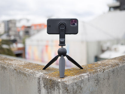 iphone 11 pro with quad lock tripod adaptor kit